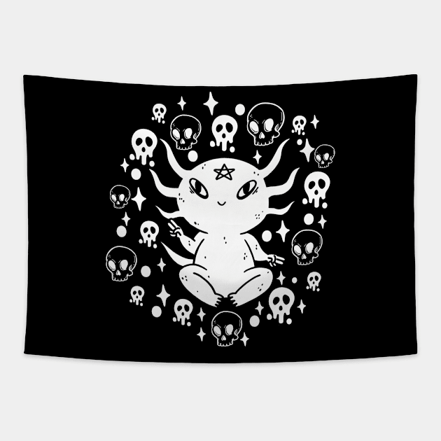 Axolotl Halloween Tapestry by ArtRoute02