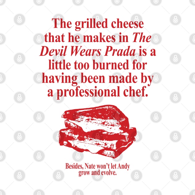 The Grilled Cheese From The Devil Wears Prada is Burned by xyzstudio