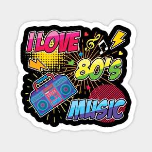 80s Music Carnival 80s Retro Party Year 1980 Magnet