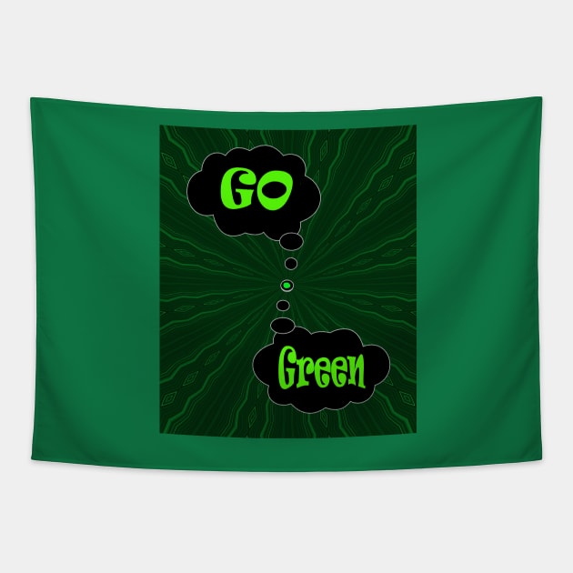 Go Green save the planet Tapestry by PlanetMonkey