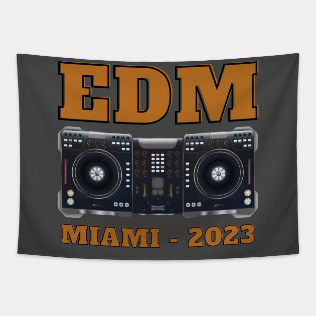 EDM Miami 2023 Tapestry by Anatoliy Smirnov