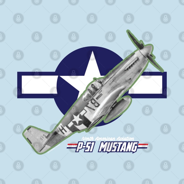 P-51 Mustang by Illustratorator