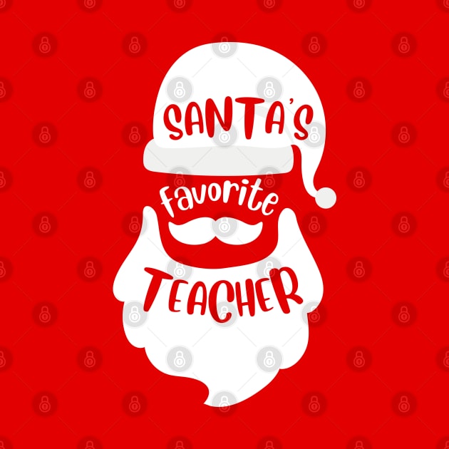 Santa's Favorite Teacher - Christmas Hat by littleprints