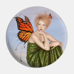 Sunrise Monarch Butterfly Fairy Pin