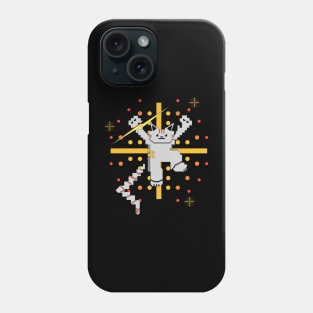 Cat Lightning Retro Gaming Phone Case