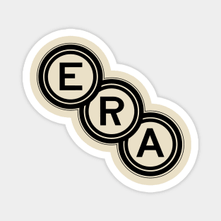 ERA (English Racing Automobiles) emblem (1933-1954) - black print - small emblem version (looks just right on old english white !) Magnet