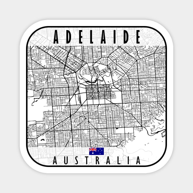 Adelaide Map Australia Magnet by ArtisticParadigms