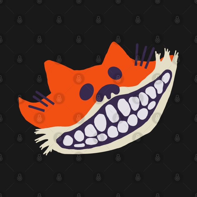Grinning Fox with Big Teeth by wildjellybeans