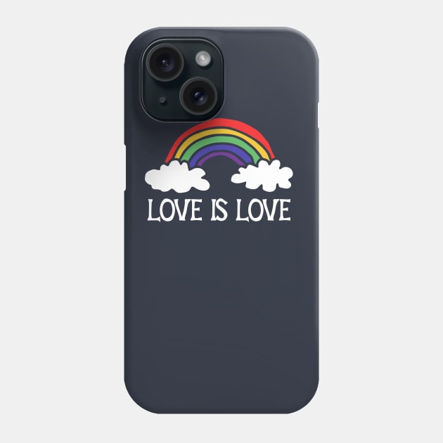 Love is Love rainbow Phone Case by bubbsnugg