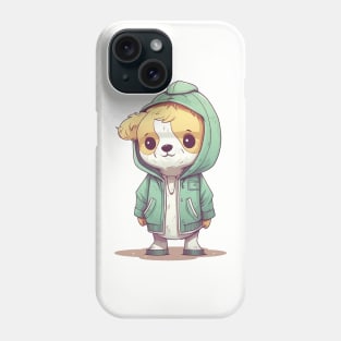 A cute dog wearing street fashion Phone Case