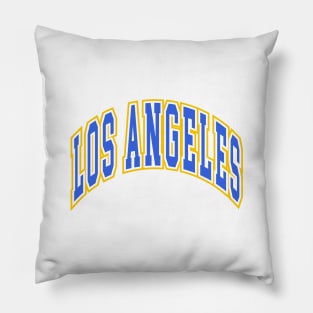 Los Angeles - Block Arch - White Blue/Gold Pillow