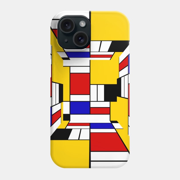 Mondrian Cube Phone Case by SiSuSiSu