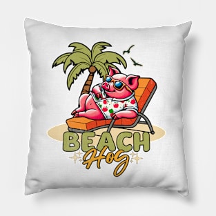 Summer Beach Pig Pillow