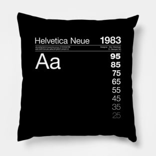 Helvetica Neue Typeface Graphic Design 1983 Pillow