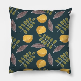 colored autumn leaves Pillow