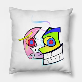 smiley face crying emoji Pillow