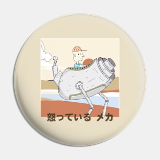 Riding Mecha surreal Pin