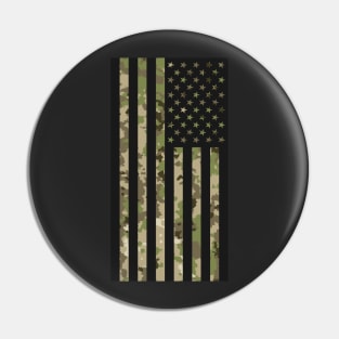 US Flag Down - Multicam Black Pin