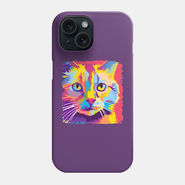 Javanese Cat Pop Art - Cat Lover Gift Phone Case by PawPopArt