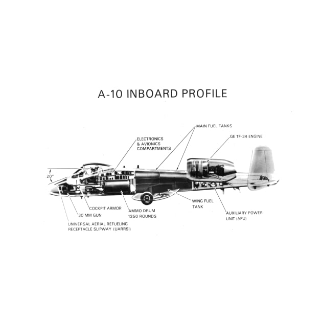 Fairchild Republic A-10 Thunderbolt II (black) by Big Term Designs