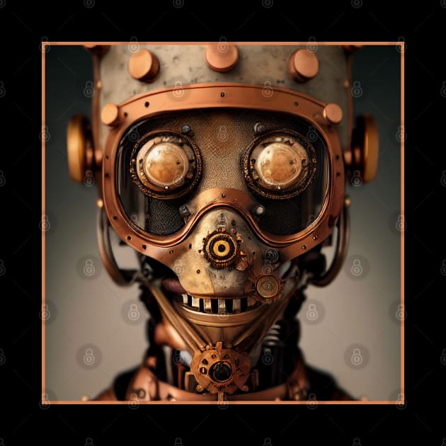 Steam Punk Robot Portrait by orange-teal