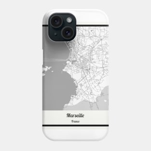 Map of Marseille - France Phone Case