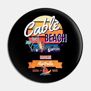 Cable Beach Australia Vintage-Style Pin