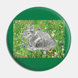 Rabbit on the Lawn Pin