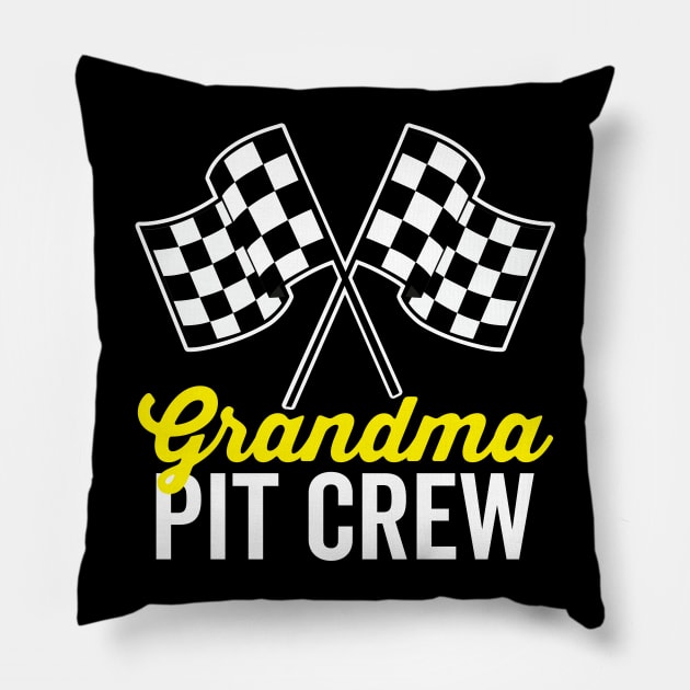Grandma Pit Crew Pillow by DetourShirts
