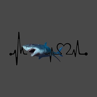 Shark Heartbeat Art Gift Tshirt Fridays For Future T-Shirt T-Shirt