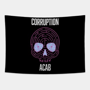 ACAB Police Corruption Death Maze Tapestry