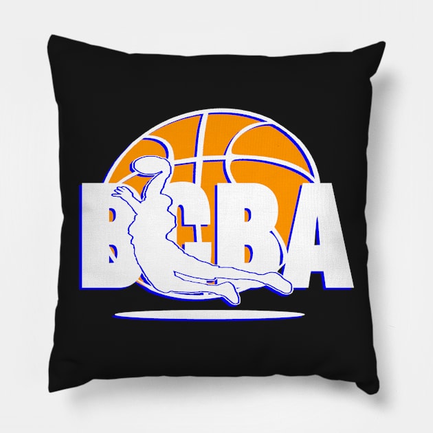 BCBA LOGO WITH BBALL Pillow by BANKSCOLLAGE