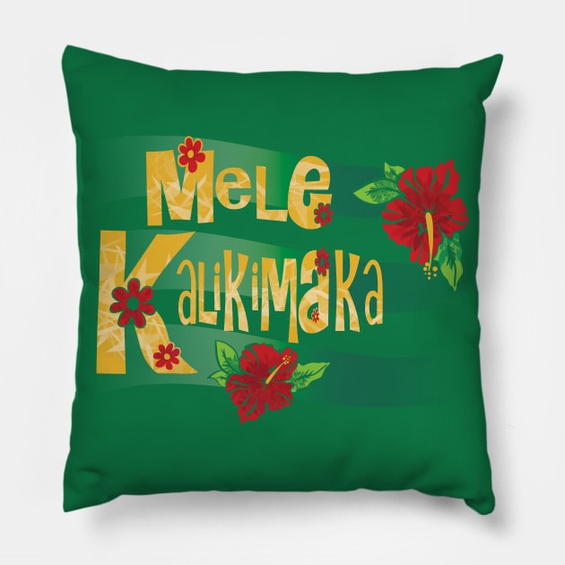 Mele Kalikimaka Pillow by EverTomorrow