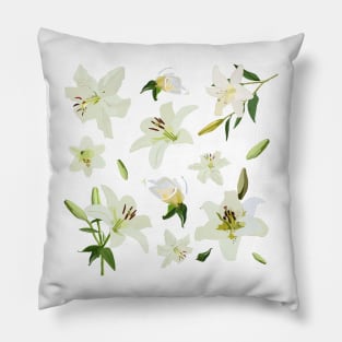 White Lilies Pillow