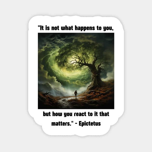 "It is not what happens to you, but how you react to it that matters." - Epictetus Magnet by St01k@