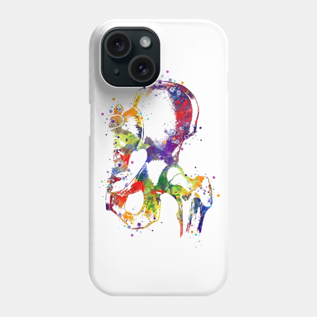 Hip Joint Anatomy Colorful Watercolor Phone Case by LotusGifts