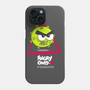 Angry COVID-19, #yomequedoencasa Phone Case