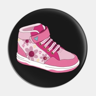 Pink Sneaker Sticker Pin