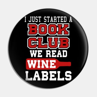 I Just Started A Book Club, We Read Wine Labels Pin