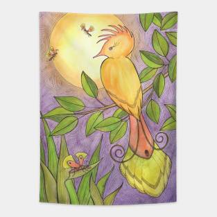 Jewel Tail Bird Tapestry