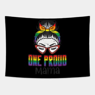 Gay Pride One Proud Mama Bun  Flag Lgbtq Mom Women Tapestry