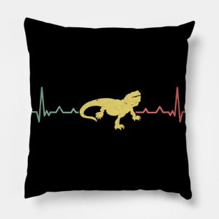 Heartbeat Pogona Lizard Reptile Bearded Dragon Pillow