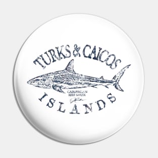 Turks & Caicos Islands Caribbean Reef Shark Pin