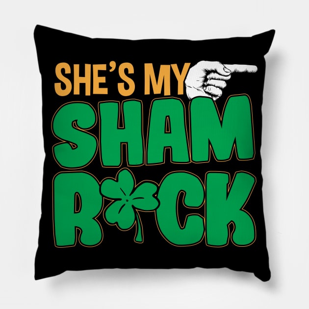 Funny Couples Matching St Patricks Day Couples Pillow by stockwell315designs