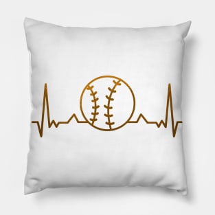 Baseball Heartbeat Pillow