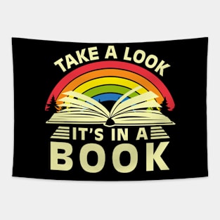 Take a look it's in a book,Reading rainbow Tapestry