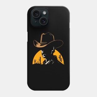 Western Silhouette- Cowboy Phone Case