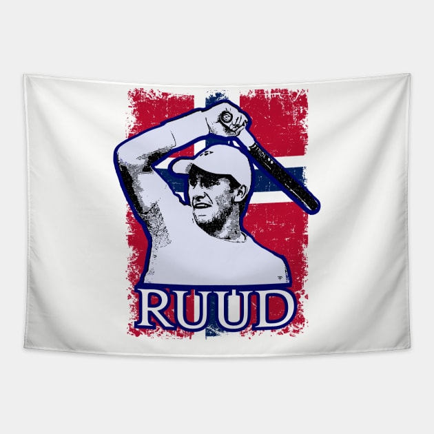 Casper Ruud - Norway Tennis Champion Tapestry by vlada123