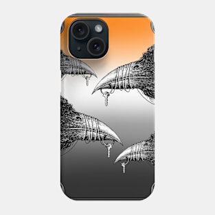 drawing raven Phone Case