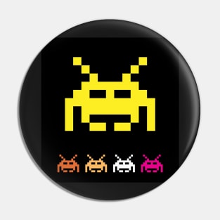 Pixel Invader space alien Pin